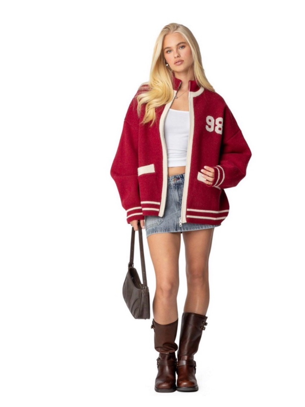 Edikted Varsity Sweater - Medium - Picture 2 of 3